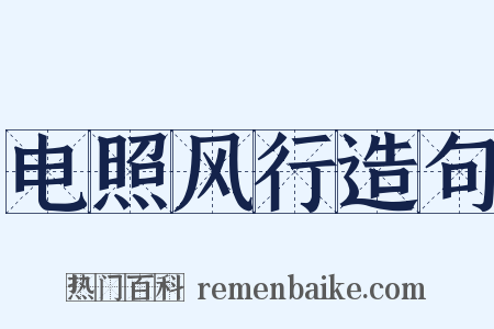 电照风行造句是什么意思的图片